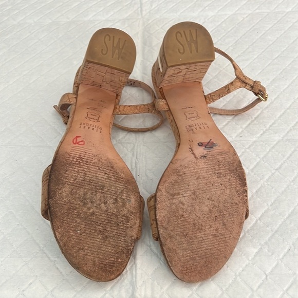 Stuart Weitzman Solo Cork‎ heel sandals women’s Sz 7 N - Picture 9 of 13
